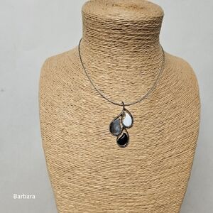 Lia Sophia 3-Color Pendant Necklace